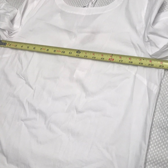 Ann Taylor Large white blouse Bell sleeve tied top - Picture 5 of 6